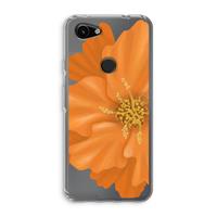 CaseCompany Orange Ellila flower: Google Pixel 3a Transparant Hoesje