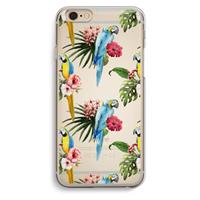CaseCompany Kleurrijke papegaaien: iPhone 6 / 6S Transparant Hoesje