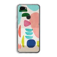 CaseCompany Bold Rounded Shapes: Google Pixel 3a Transparant Hoesje