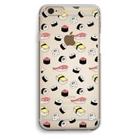 CaseCompany Sushi time: iPhone 6 / 6S Transparant Hoesje