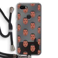 CaseCompany Kanye Call Me℃: Pixel 3a Transparant Hoesje met koord