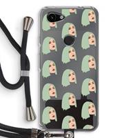 CaseCompany King Kylie: Pixel 3a Transparant Hoesje met koord