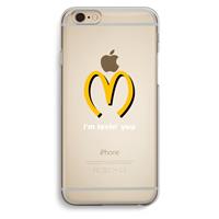CaseCompany I'm lovin' you: iPhone 6 / 6S Transparant Hoesje