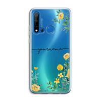 CaseCompany Gele bloemen: Huawei P20 Lite (2019) Transparant Hoesje