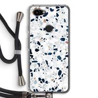 CaseCompany Terrazzo N°1: Pixel 3a Transparant Hoesje met koord