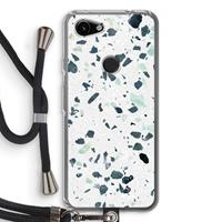 CaseCompany Terrazzo N°2: Pixel 3a Transparant Hoesje met koord