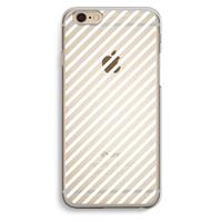 CaseCompany Strepen zwart-wit: iPhone 6 / 6S Transparant Hoesje