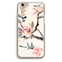 CaseCompany Japanse bloemen: iPhone 6 / 6S Transparant Hoesje