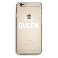 CaseCompany Queen zwart: iPhone 6 / 6S Transparant Hoesje