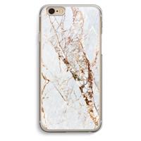 CaseCompany Goud marmer: iPhone 6 / 6S Transparant Hoesje