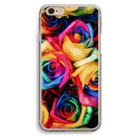CaseCompany Neon bloemen: iPhone 6 / 6S Transparant Hoesje