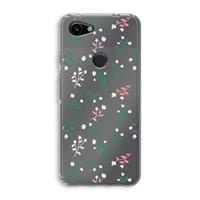 CaseCompany Small white flowers: Google Pixel 3a Transparant Hoesje
