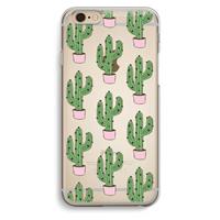 CaseCompany Cactus Lover: iPhone 6 / 6S Transparant Hoesje
