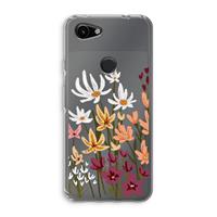CaseCompany Painted wildflowers: Google Pixel 3a Transparant Hoesje