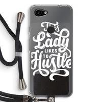 CaseCompany Hustle Lady: Pixel 3a Transparant Hoesje met koord