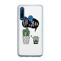 CaseCompany Hey you cactus: Huawei P20 Lite (2019) Transparant Hoesje