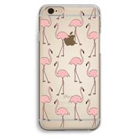 CaseCompany Anything Flamingoes: iPhone 6 / 6S Transparant Hoesje