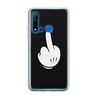 CaseCompany Middle finger black: Huawei P20 Lite (2019) Transparant Hoesje