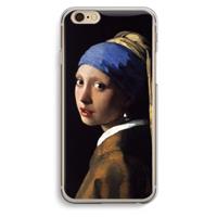 CaseCompany The Pearl Earring: iPhone 6 / 6S Transparant Hoesje