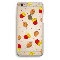 CaseCompany Chicken 'n Fries: iPhone 6 / 6S Transparant Hoesje