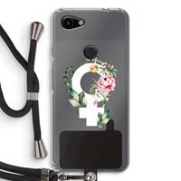 CaseCompany Venus: Pixel 3a Transparant Hoesje met koord