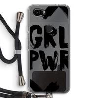 CaseCompany Girl Power #2: Pixel 3a Transparant Hoesje met koord