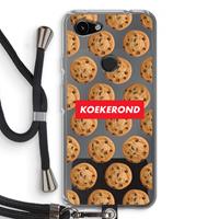 CaseCompany Koekerond: Pixel 3a Transparant Hoesje met koord