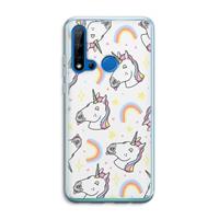 CaseCompany Rainbow Unicorn: Huawei P20 Lite (2019) Transparant Hoesje