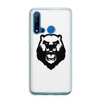 CaseCompany Angry Bear (white): Huawei P20 Lite (2019) Transparant Hoesje