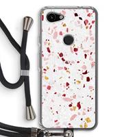 CaseCompany Terrazzo N°9: Pixel 3a Transparant Hoesje met koord