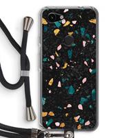 CaseCompany Terrazzo N°10: Pixel 3a Transparant Hoesje met koord