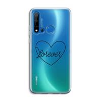 CaseCompany Forever heart black: Huawei P20 Lite (2019) Transparant Hoesje