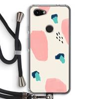 CaseCompany Monday Surprise: Pixel 3a Transparant Hoesje met koord