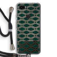 CaseCompany Moroccan tiles: Pixel 3a Transparant Hoesje met koord