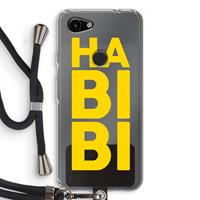 CaseCompany Habibi Blue: Pixel 3a Transparant Hoesje met koord