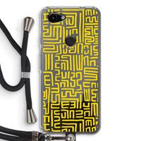 CaseCompany Majorelle Blue Print: Pixel 3a Transparant Hoesje met koord