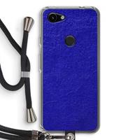 CaseCompany Majorelle Blue: Pixel 3a Transparant Hoesje met koord