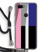 CaseCompany Gestalte 4: Pixel 3a Transparant Hoesje met koord