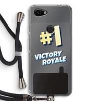 CaseCompany Victory Royale: Pixel 3a Transparant Hoesje met koord