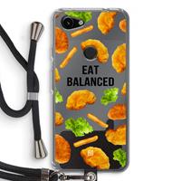 CaseCompany Eat Balanced: Pixel 3a Transparant Hoesje met koord