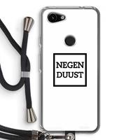 CaseCompany Negenduust vierkant: Pixel 3a Transparant Hoesje met koord