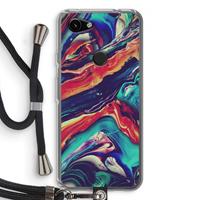 CaseCompany Chameleon Sun: Pixel 3a Transparant Hoesje met koord