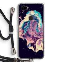 CaseCompany Cosmic Silence: Pixel 3a Transparant Hoesje met koord