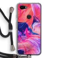 CaseCompany Earth And Ocean: Pixel 3a Transparant Hoesje met koord