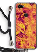 CaseCompany Eternal Fire: Pixel 3a Transparant Hoesje met koord