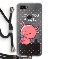 CaseCompany Love You A Lotl: Pixel 3a Transparant Hoesje met koord