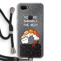 CaseCompany You're Shrimply The Best: Pixel 3a Transparant Hoesje met koord