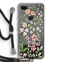 CaseCompany Botanical sweet flower heaven: Pixel 3a Transparant Hoesje met koord