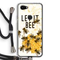 CaseCompany Let it bee: Pixel 3a Transparant Hoesje met koord