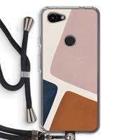 CaseCompany Geo #2: Pixel 3a Transparant Hoesje met koord